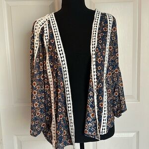 Floral kimono cardigan